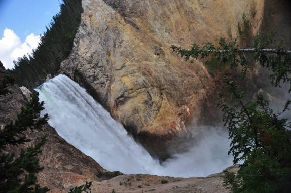 as magníficas Lower Falls, no Grand Canyon of Yellowstone, no Yellowstone National Park, no Wyoming, nos Estados Unidos